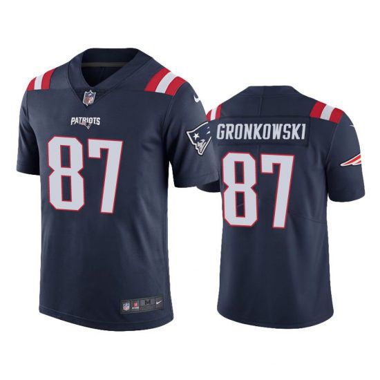Men New England Patriots #87 Rob Gronkowski Nike Navy Color Rush Limited NFL Jersey->new england patriots->NFL Jersey